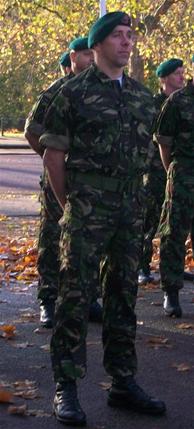 DC Mark Downie during his time in the Royal Marines